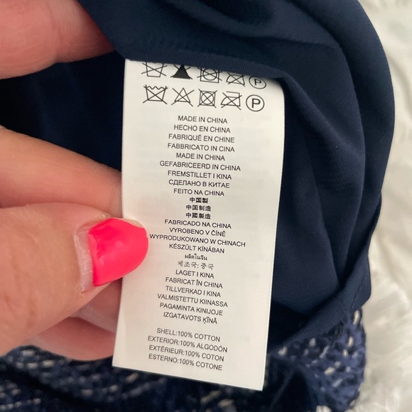 Michael Kors Tweed Blue and White Mini Pencil Skirt - Picture 8 of 9